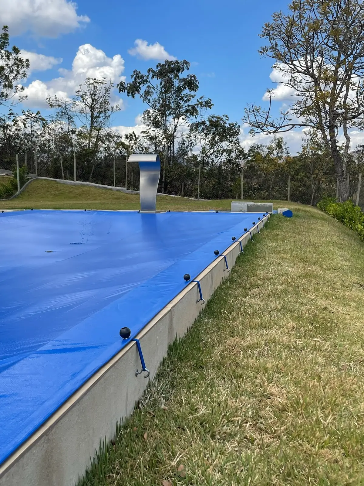 Capa de piscina Azul